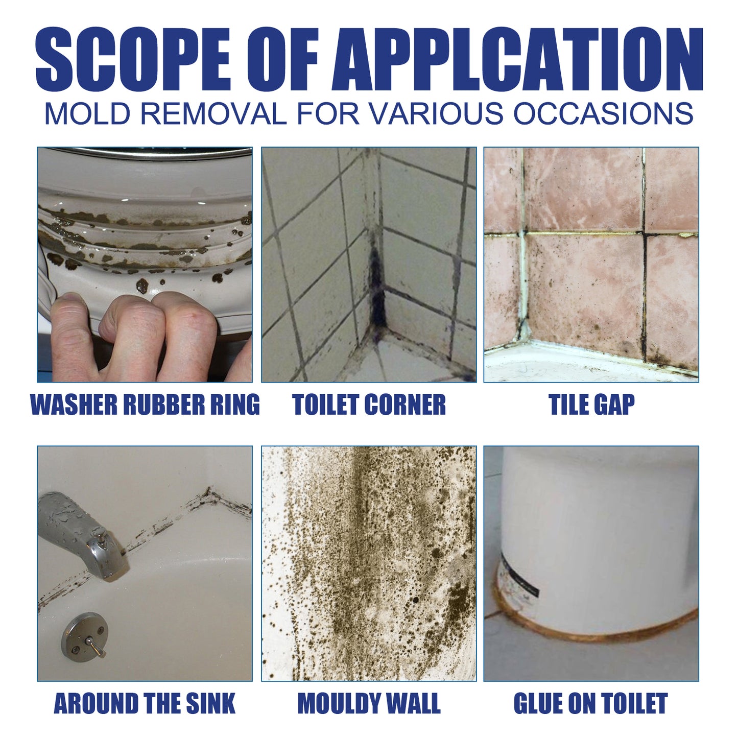 Jue-Fish Mold Remover Wall Toilet Sink Mold Removal Spray