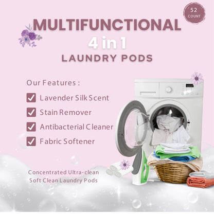 Gold n Pearls 4-in-1 Laundry Detergent Pods - Cherry Velvet (52 Pods)