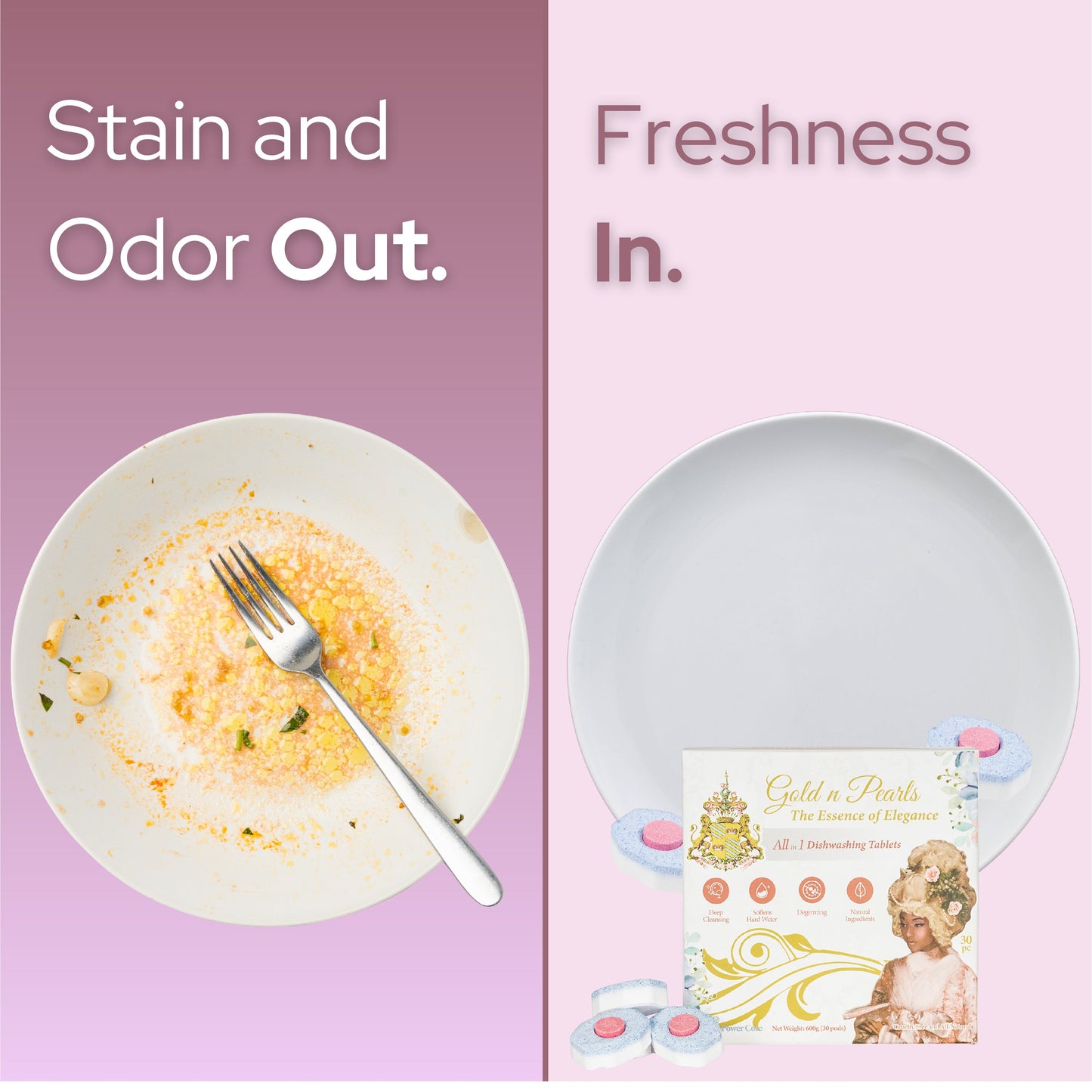 Gold n Pearl Dishwashing Tablet with Red Spot - (30 Tablets)