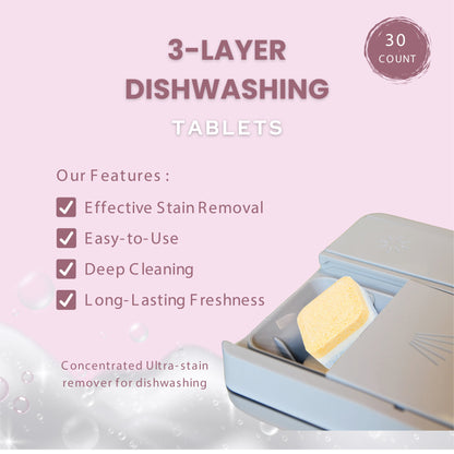 Gold n Pearls Layer Dishwashing Tablet - Individual Bag (30 Tablets)