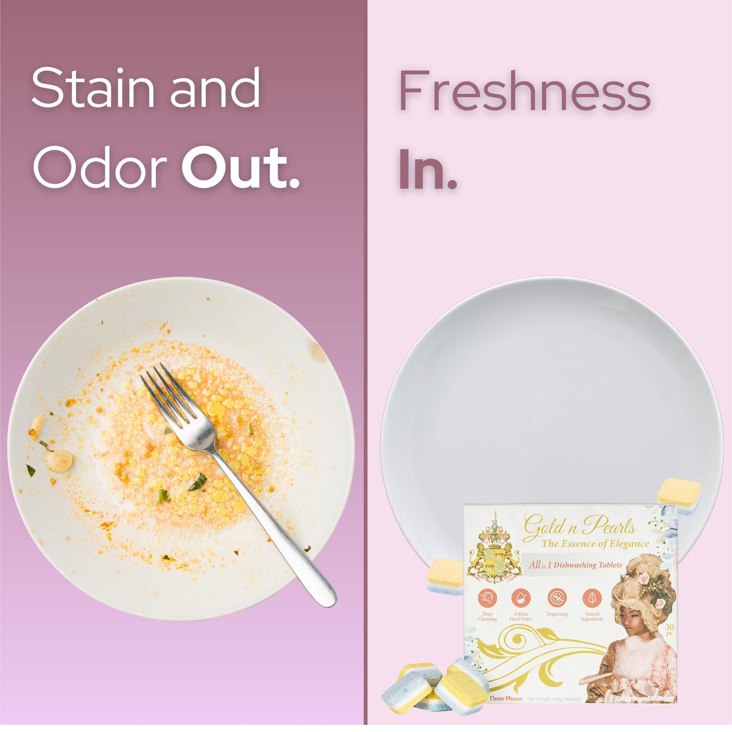 Gold n Pearls Layer Dishwashing Tablet - Individual Bag (30 Tablets)